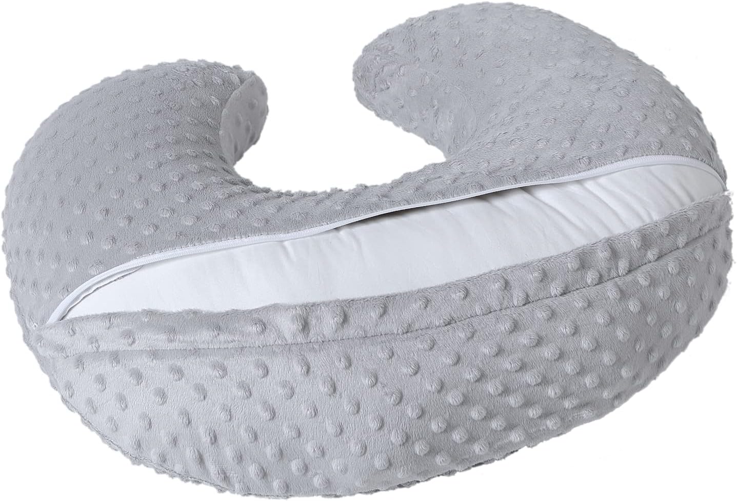 Detalle de QUENESS BABY CNP001 Nursing Pillow with Removable Glacier Gray Cover