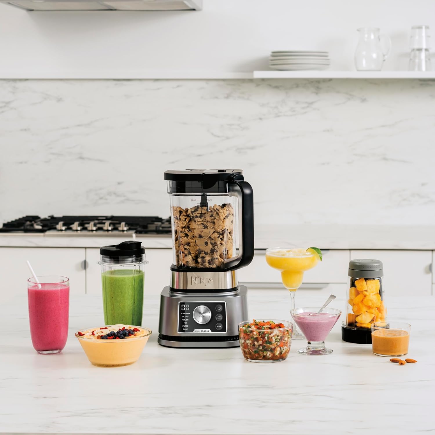 Detalle 2 de Ninja Foodi Power Nutri Mixer Smoothie Maker 3-in-1 – 1200W, 2,1 L Krug, 700 ml Becher und 400 ml Schüssel