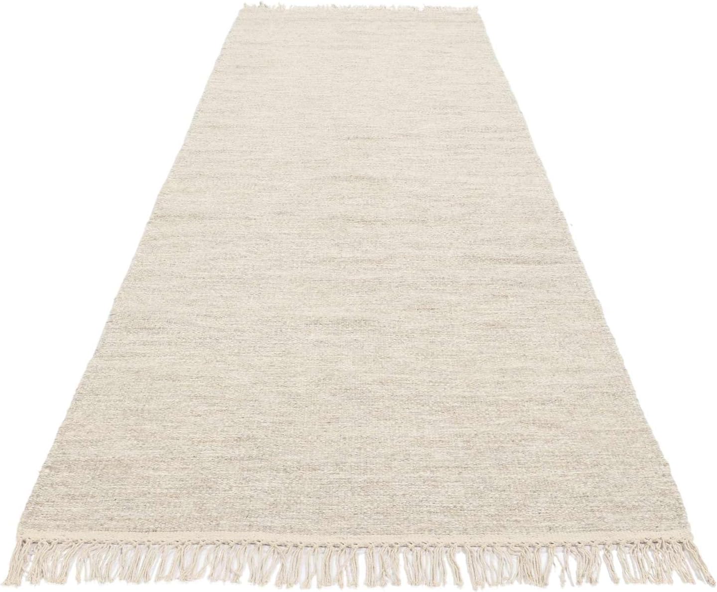 Detalle de RugVista Melange loper 80 x 300 cm, beige, handgeweven en omkeerbaar