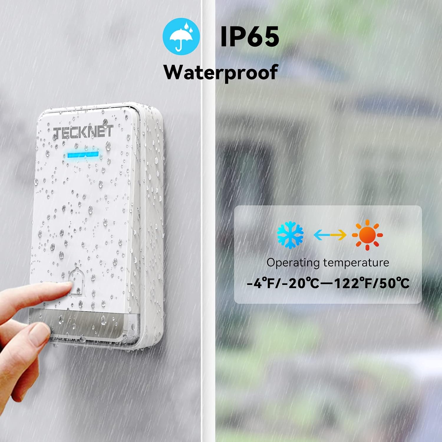 Thumbnail 4 de TECKNET Wireless Doorbell Self-Powered