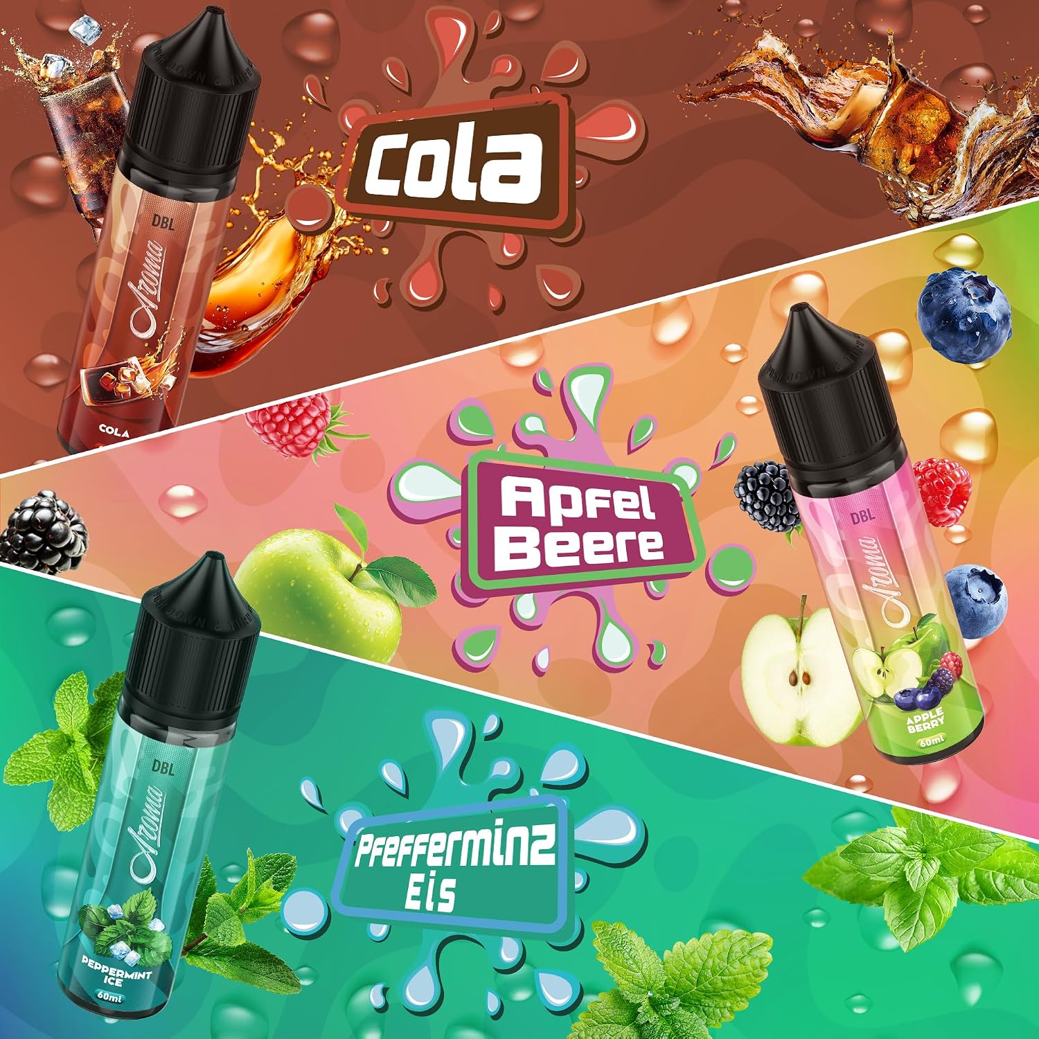 Detalle de DBL Aromakonzentrat 5x20ml – Hochkonzentriertes Lebensmittelaroma für Backen, Getränke und mehr