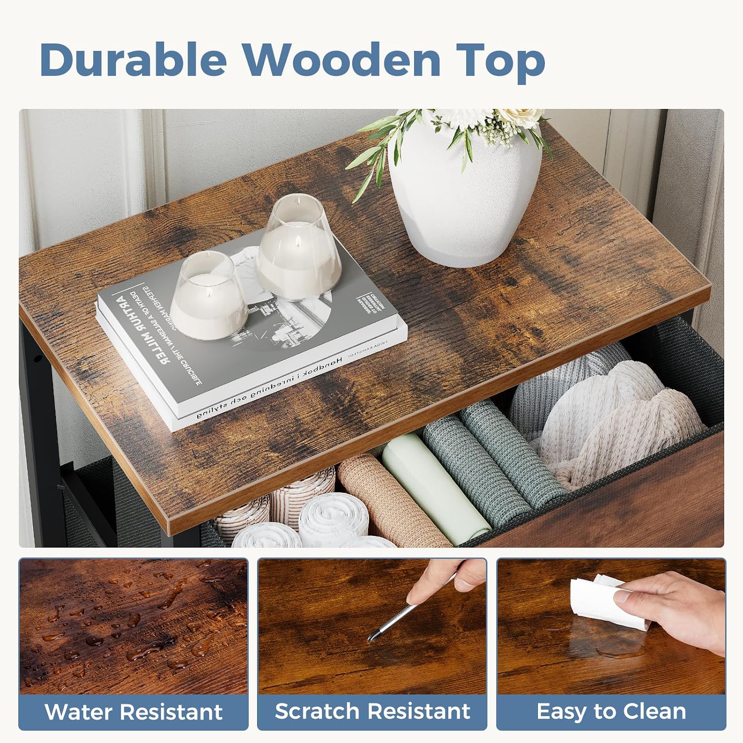 Detalle de DUMOS 3-Drawer Nightstand