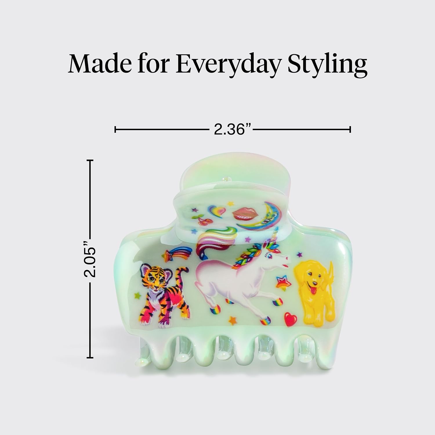 Detalle de Lisa Frank x Kitsch Markie Cloud Hair Clip: Medium Claw for Lightweight, Secure Half-Up Holds