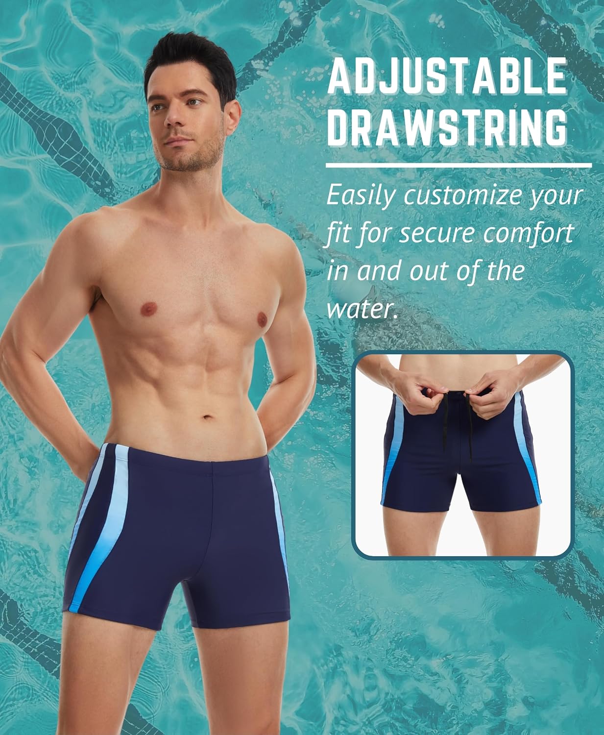 Thumbnail 2 de WHCREAT Mens Swimming Trunks – Quick-Dry, Chlorine-Resistant Boardshorts
