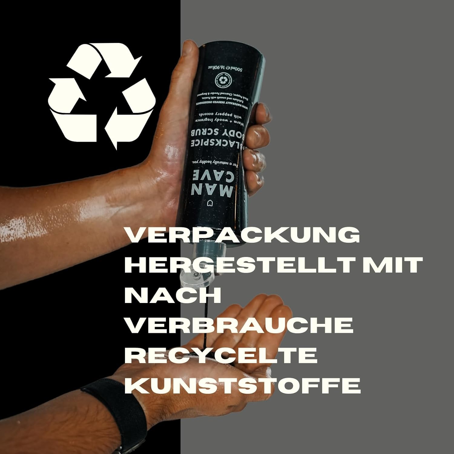 Thumbnail 6 de ManCave Blackspice Körperpeeling Herren 500ml XXL – Tiefenreinigung mit Bimsstein & Aktivkohle