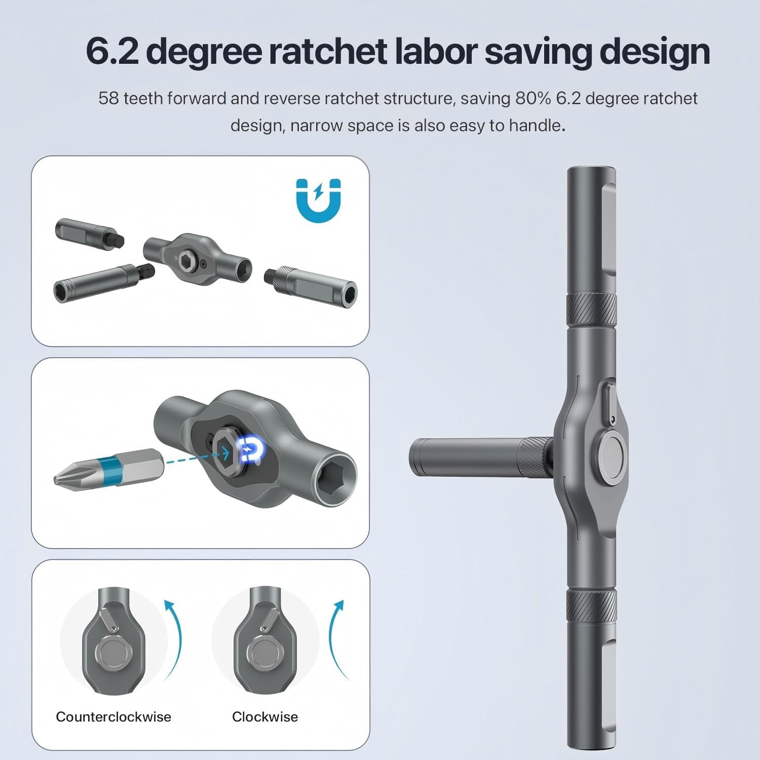 Detalle de DYLIFE 24 IN 1 Magnetic Ratcheting Precision Screwdriver Set