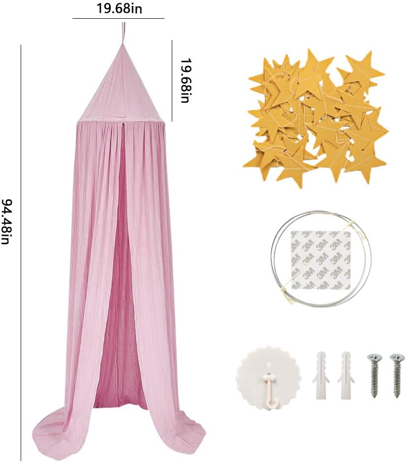Thumbnail 1 de Bed Canopy: Pink Chiffon Mosquito Net for Kids – Ideal Play Reading Tent