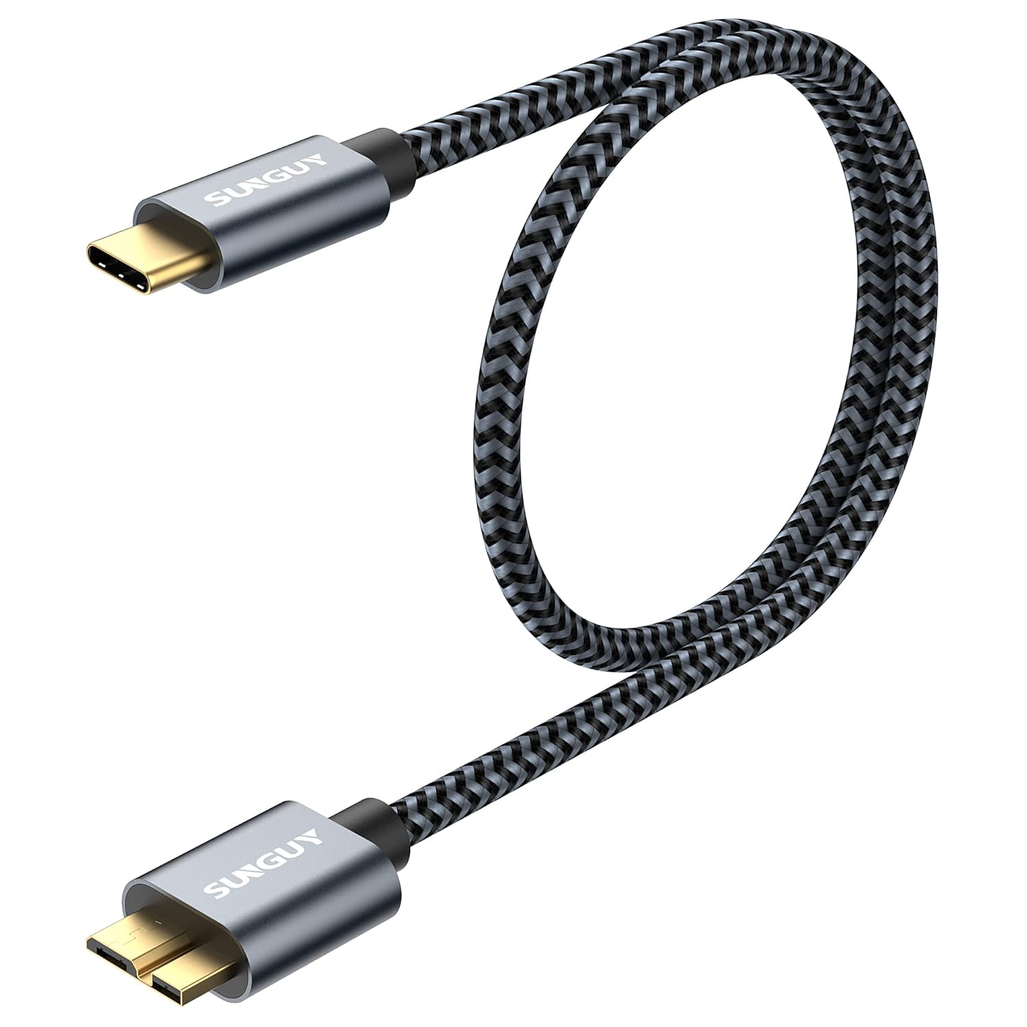 Thumbnail 6 de SUNGUY Câble USB‑C vers Micro B 0,3 m – USB 3.1, câblage robuste pour HDD externes