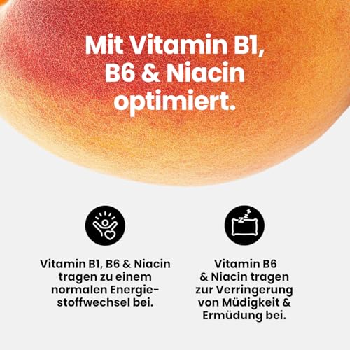 Detalle 2 de Best Body Nutrition ZEROP Vital Zuckerfreies Getränkekonzentrat Sirup Eistee-Pfirsich – 1 L ergibt 80 L Getränk (Vitamine B1, B6, Niacin)