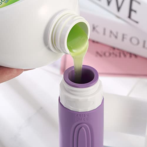 Detalle de Mrsdry Travel Bottle Set: 90ml Silicone, Leak-Proof, BPA-Free, TSA-Approved (4 Pack)