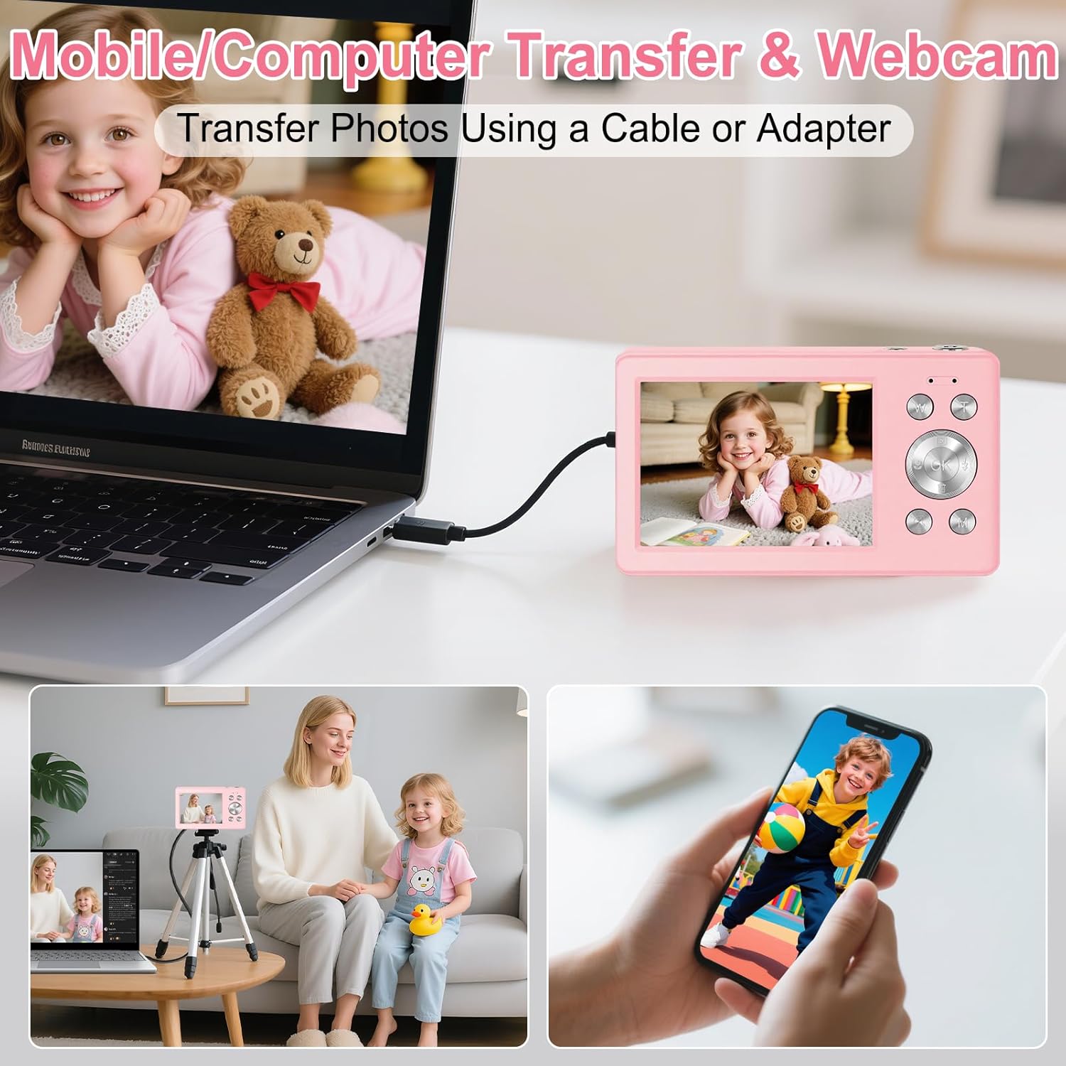 Thumbnail 6 de HERBYD Fotocamera Digitale 56MP 1080P FHD - compatta e leggera per adolescenti