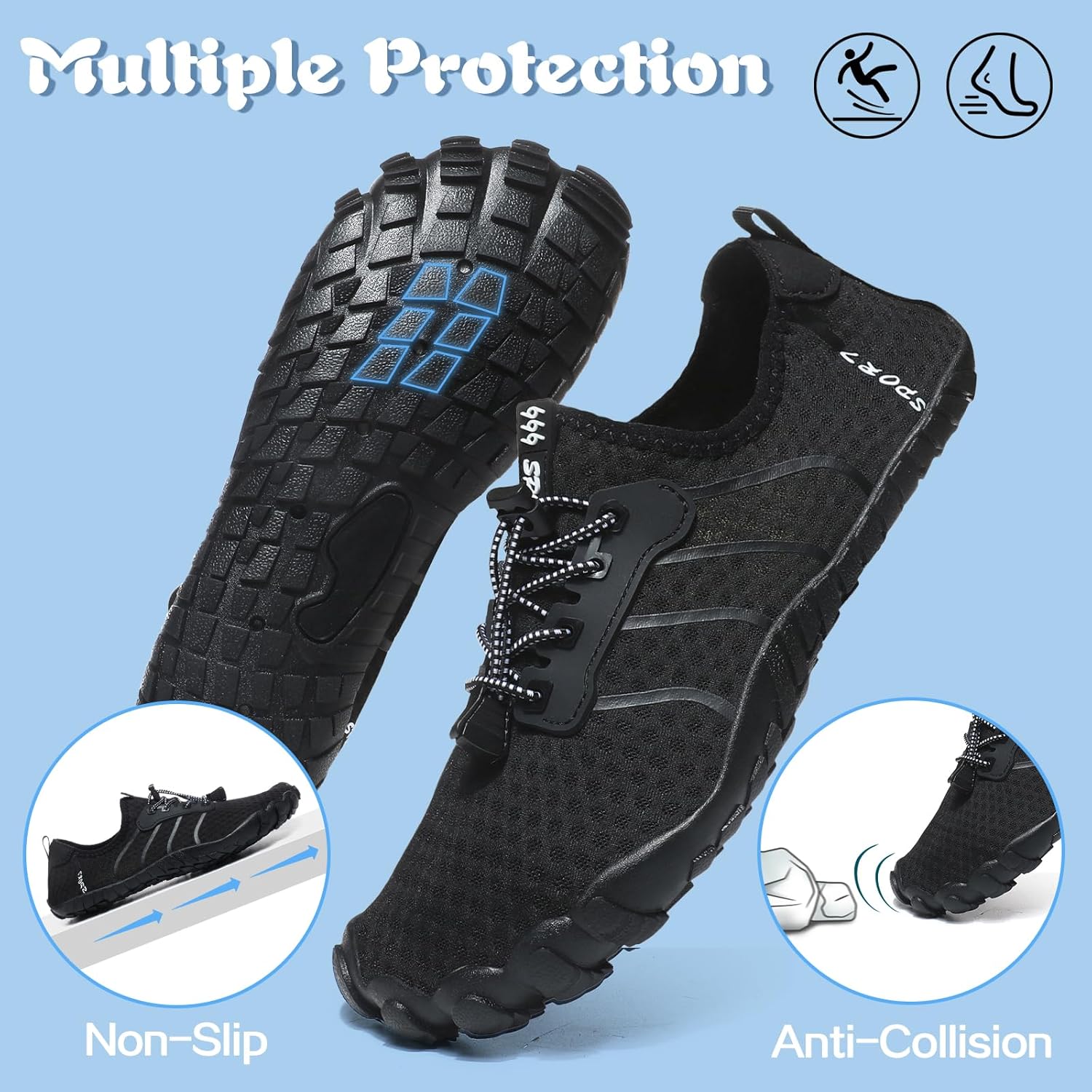 Thumbnail 4 de Hanani Badeschuhe Wasserschuhe Herren Damen Strandschuhe Barfußschuhe Sommer Aquaschuhe – Schnell Trocknen
