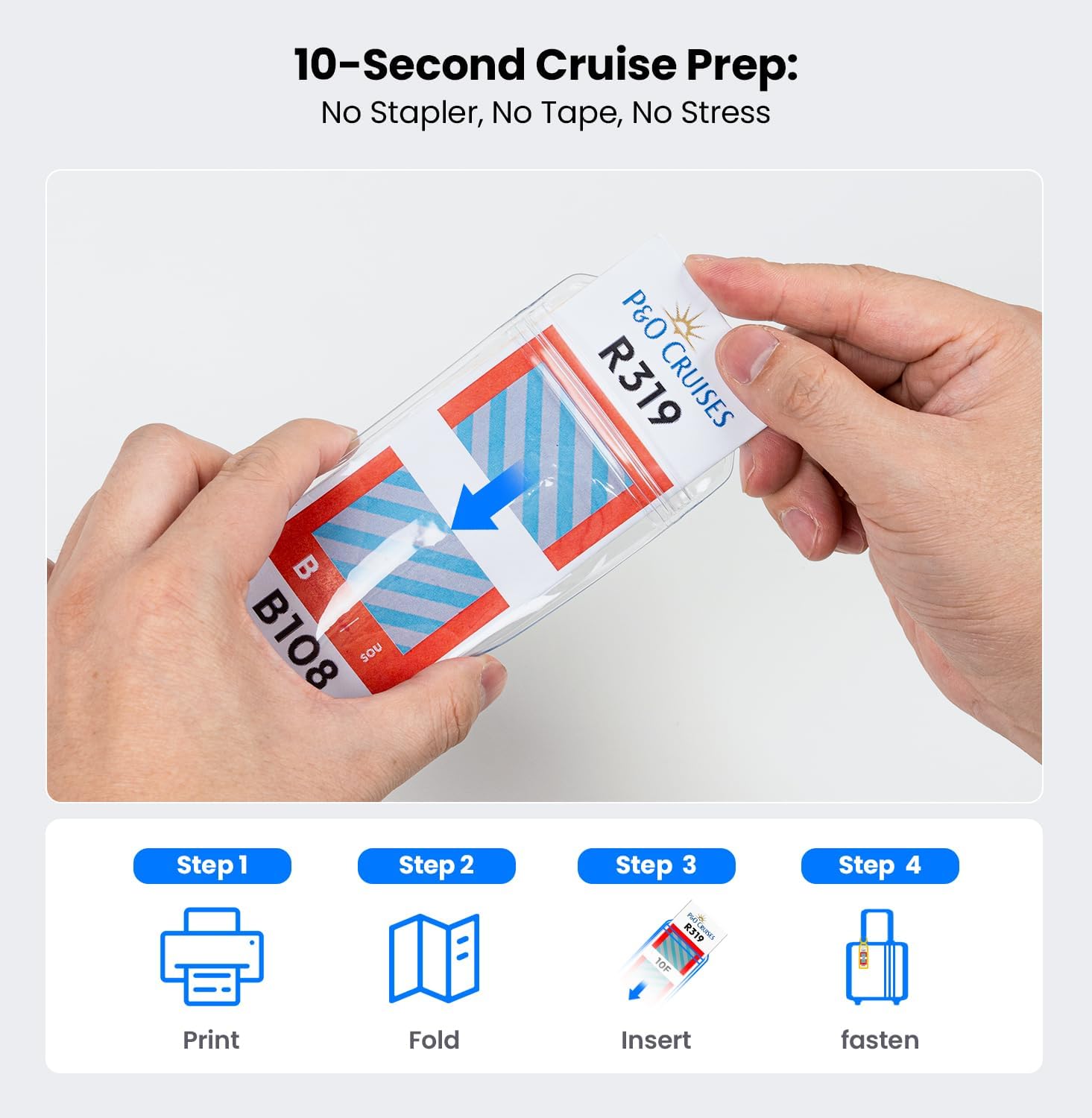 Detalle 2 de P&O Cruise Luggage Tag Holder 8-pack