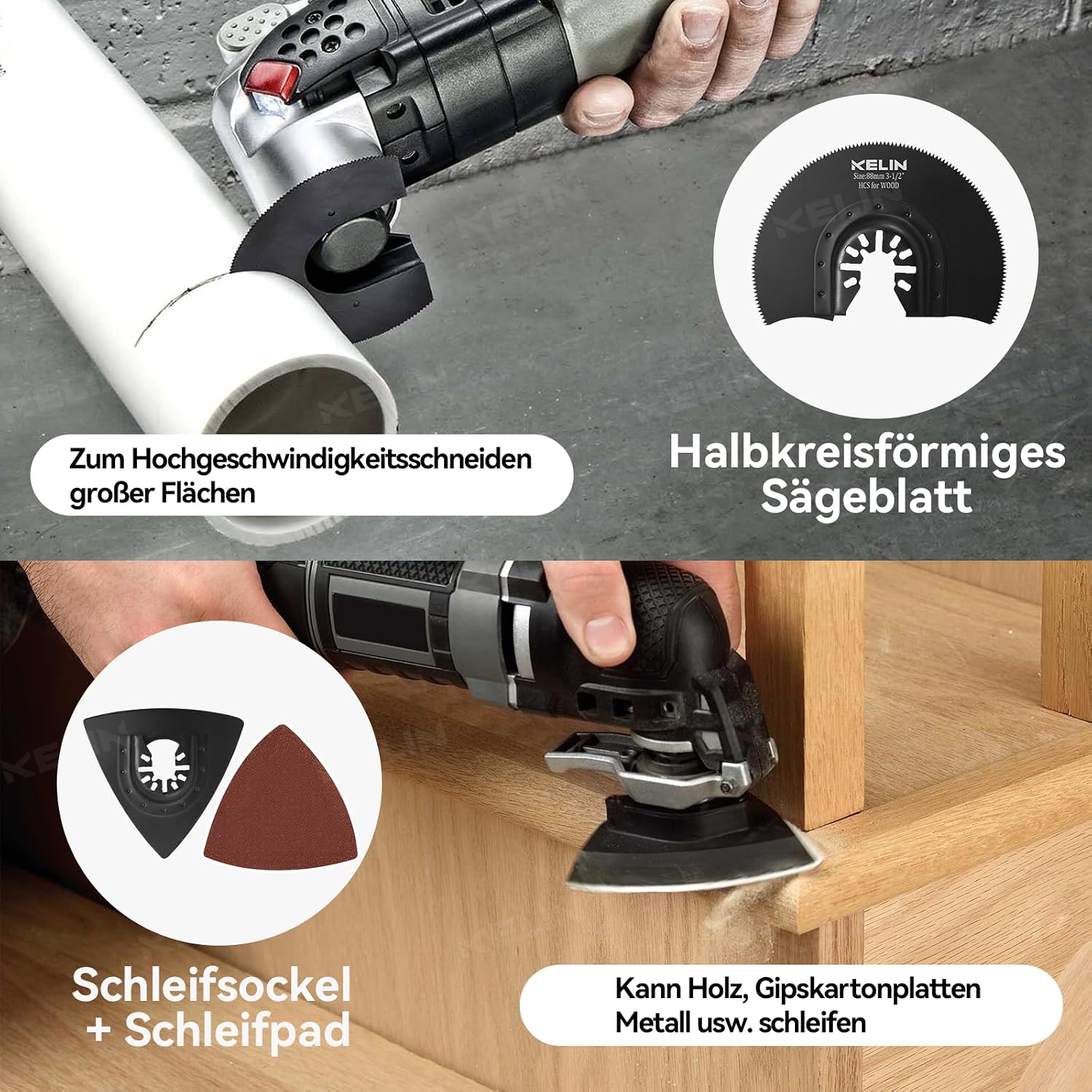 Thumbnail 4 de KELIN Oszillier-Sägeblätter Set 28-teilig