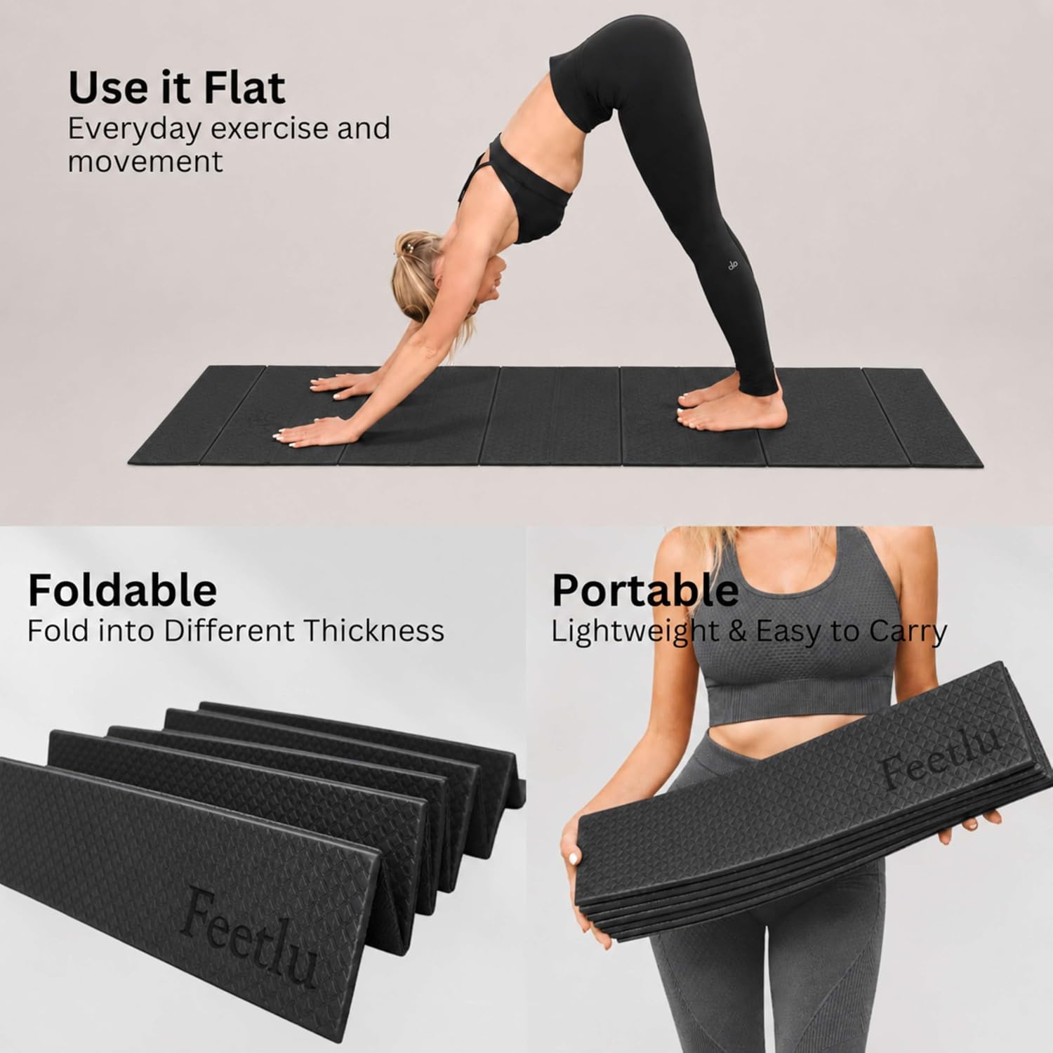 Thumbnail 5 de Feetlu Foldable Yoga Exercise Mat ๐งโ