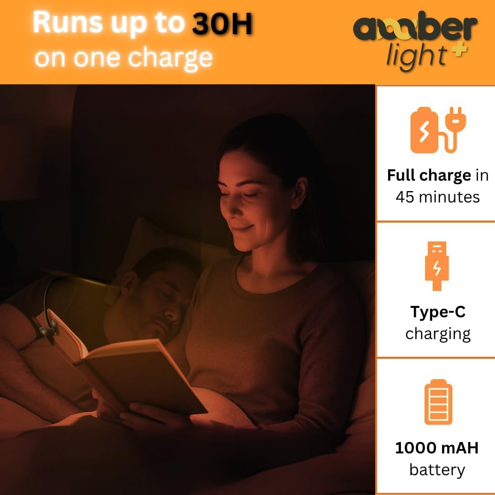 Thumbnail 3 de Amber Light Giftable Amber Book Light 1600K