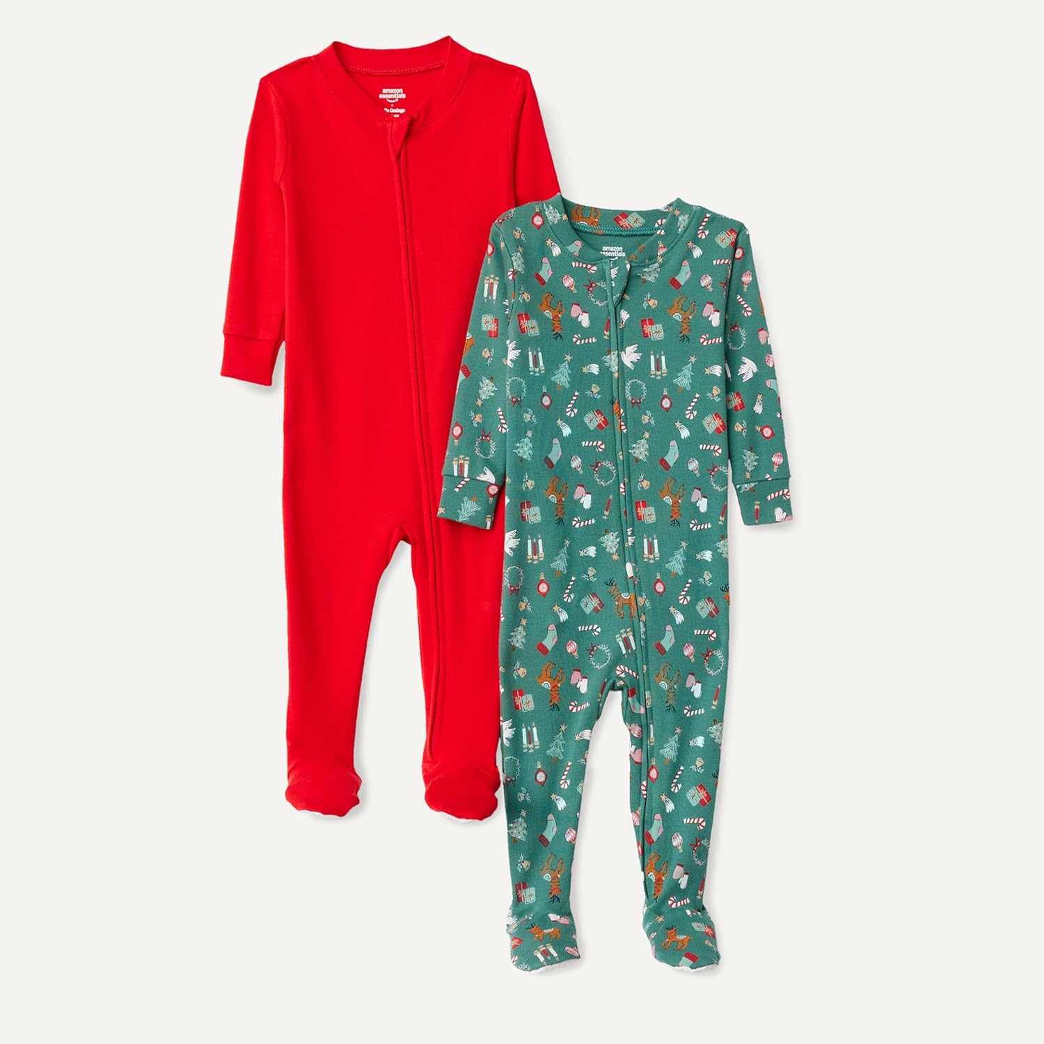 Detalle de Amazon Essentials x Sofia Grainge Completi Coordinati di Pigiami Natalizi per la Famiglia