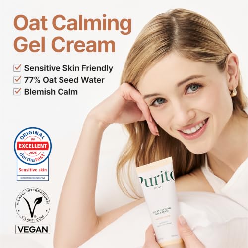 Detalle 2 de PURITO Oat Calming Gel Cream für empfindliche Haut, 100 ml – beruhigende Feuchtigkeit mit Hafersamenwasser