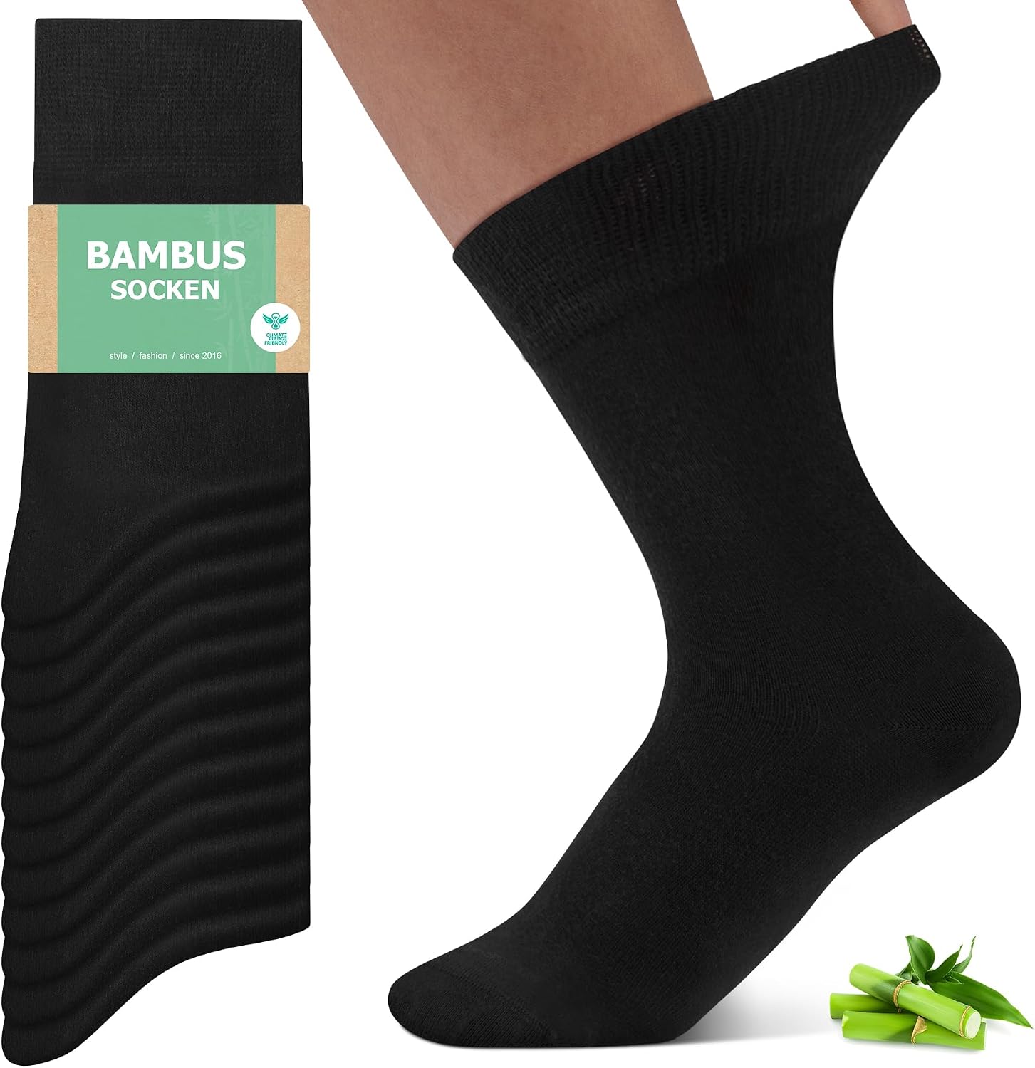 Detalle de FALARY Bambus-Socken 6/12 Paar – Superweich, Nahtlose Zehennaht, atmungsaktiv & anti-Schweiß