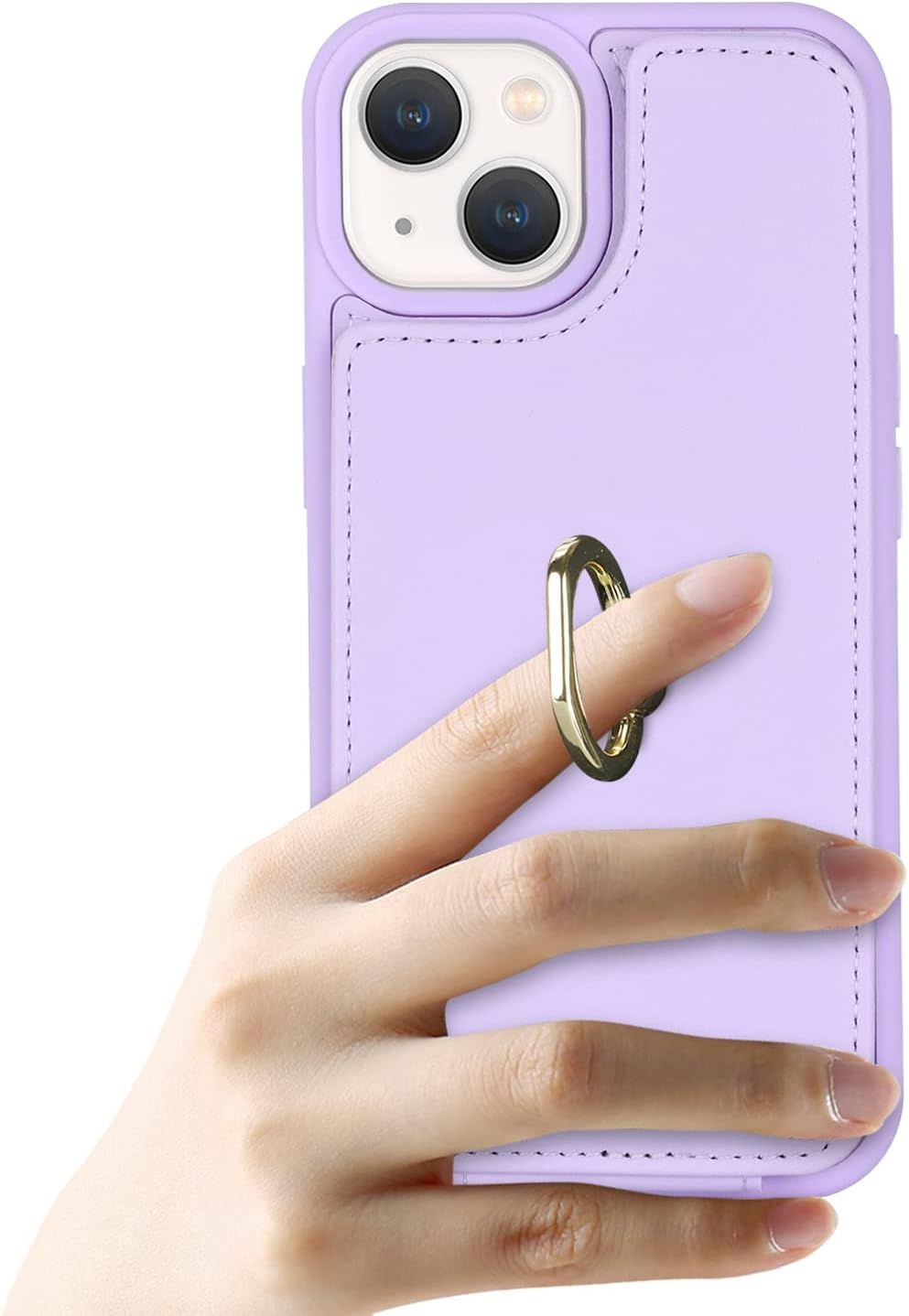 Detalle de Lipvina iPhone 11 Pro Wallet Case with 4 Card Slots and Ring Stand