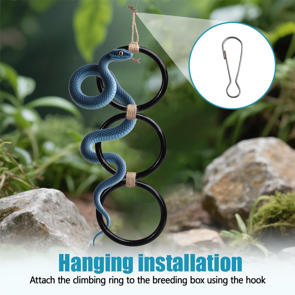 Thumbnail 2 de MiOYOOW Snake Climbing Rings — Plastic Enrichment Chain for Reptile Tanks