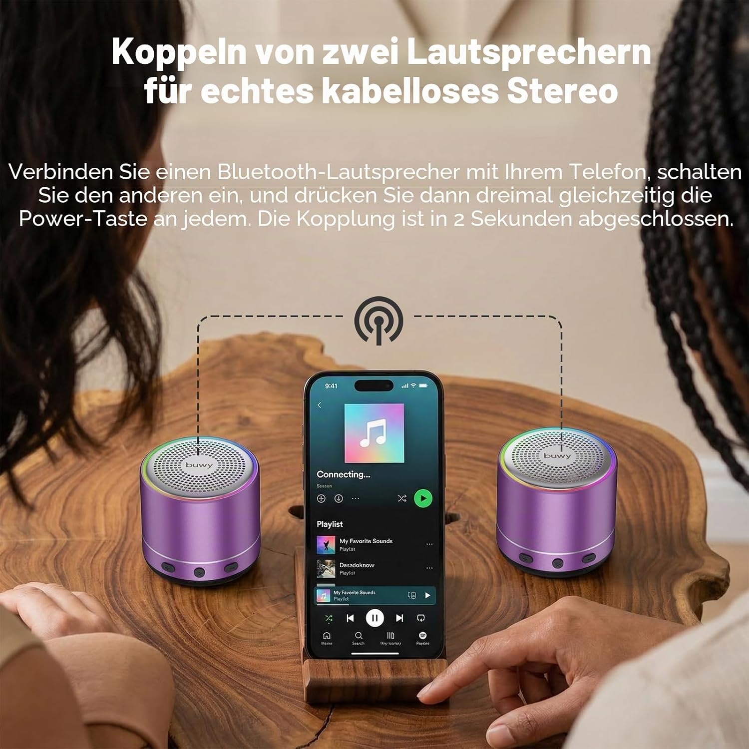 Thumbnail 6 de buwy Mini Bluetooth Lautsprecher – kompakter Allrounder mit IPX7 und True Wireless Stereo
