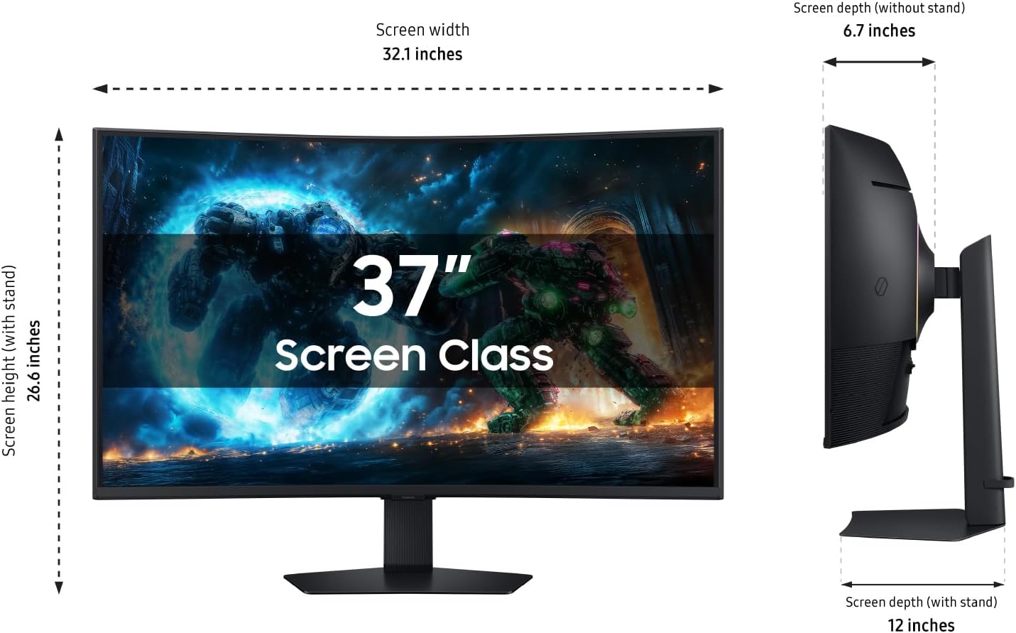 Thumbnail 2 de Samsung Odyssey G7 37” 4K Gaming Monitor