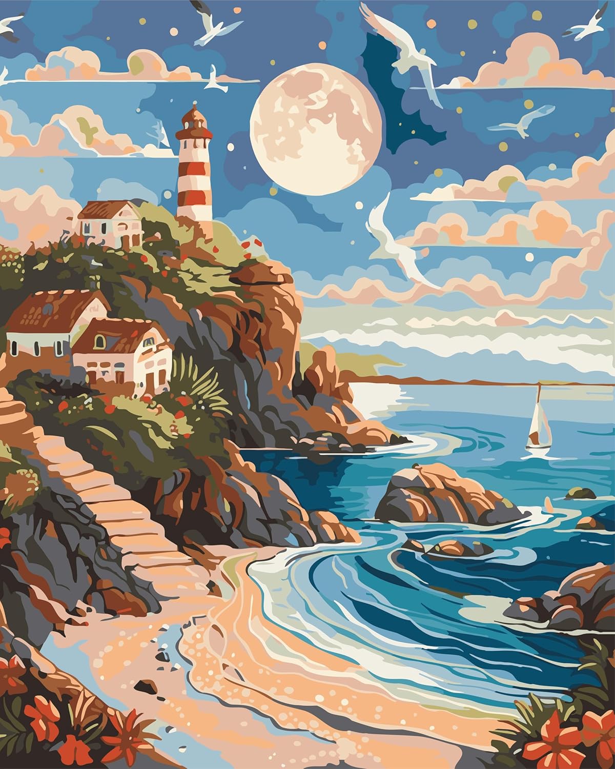 jieyisier Malen nach Zahlen 40 x 50 cm 🎨