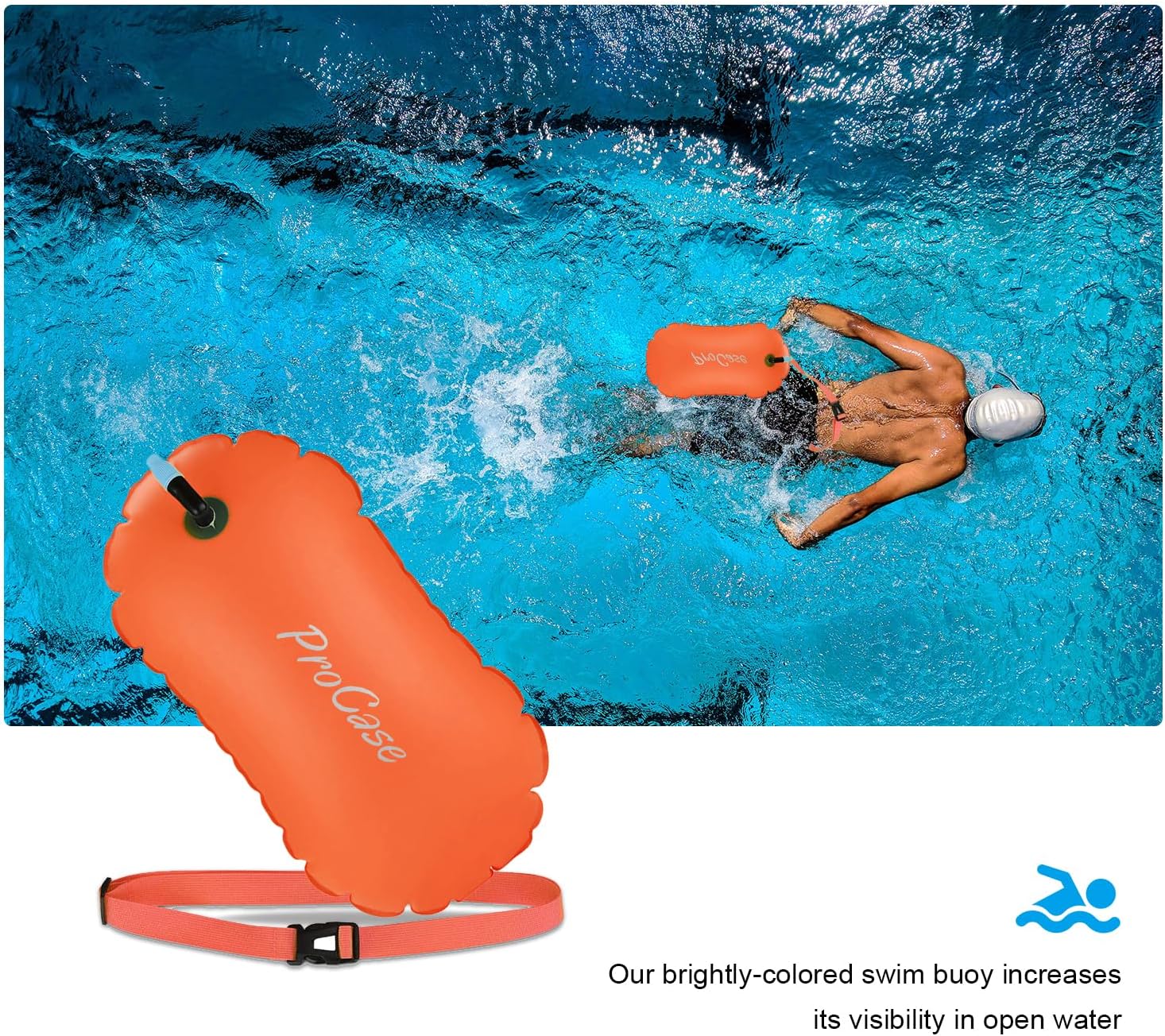 Thumbnail 1 de ProCase Schwimmboje – ultraleicht sichtbar und sicher beim Open Water