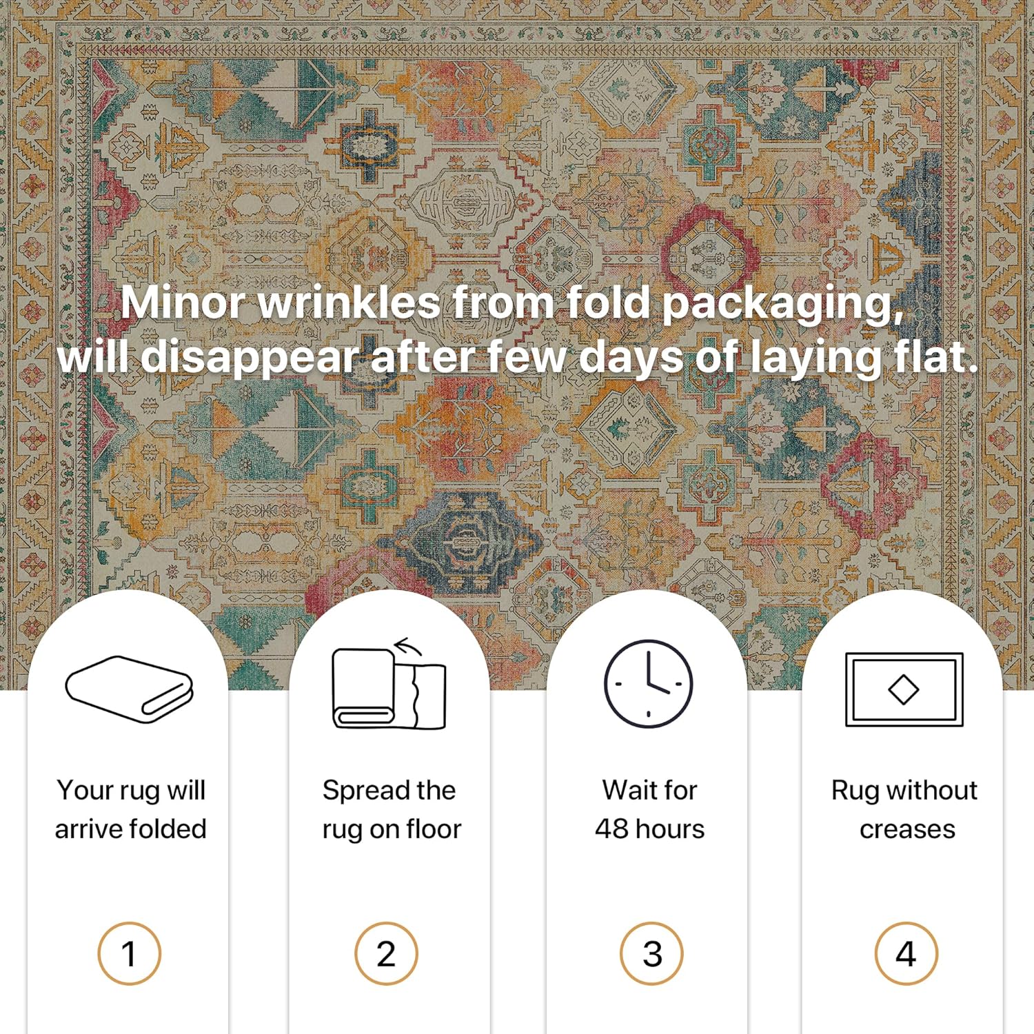 Thumbnail 6 de BEIMO Tapis salon vintage lavable en machine antidérapant 200x290 cm