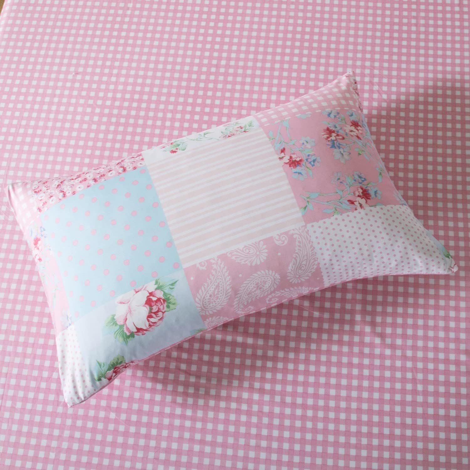 Detalle 2 de Prime Linens Duvet Cover Set 4 Pcs – Brushed Microfibre, Floral Pink (Double)