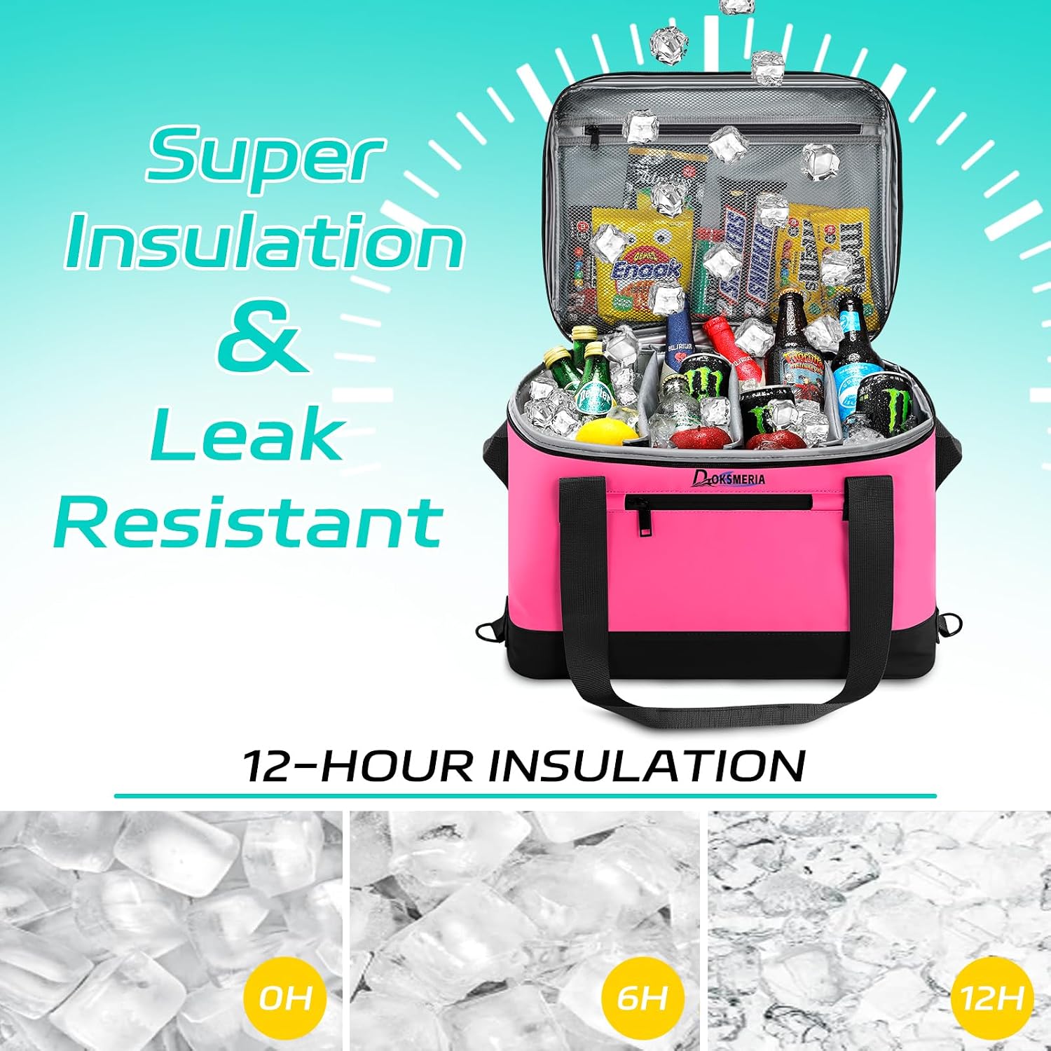 Detalle de CYUREAY Bb01 SUP-dekkoeltas, 31,5 liter met indeling en 6 bevestigingsclips