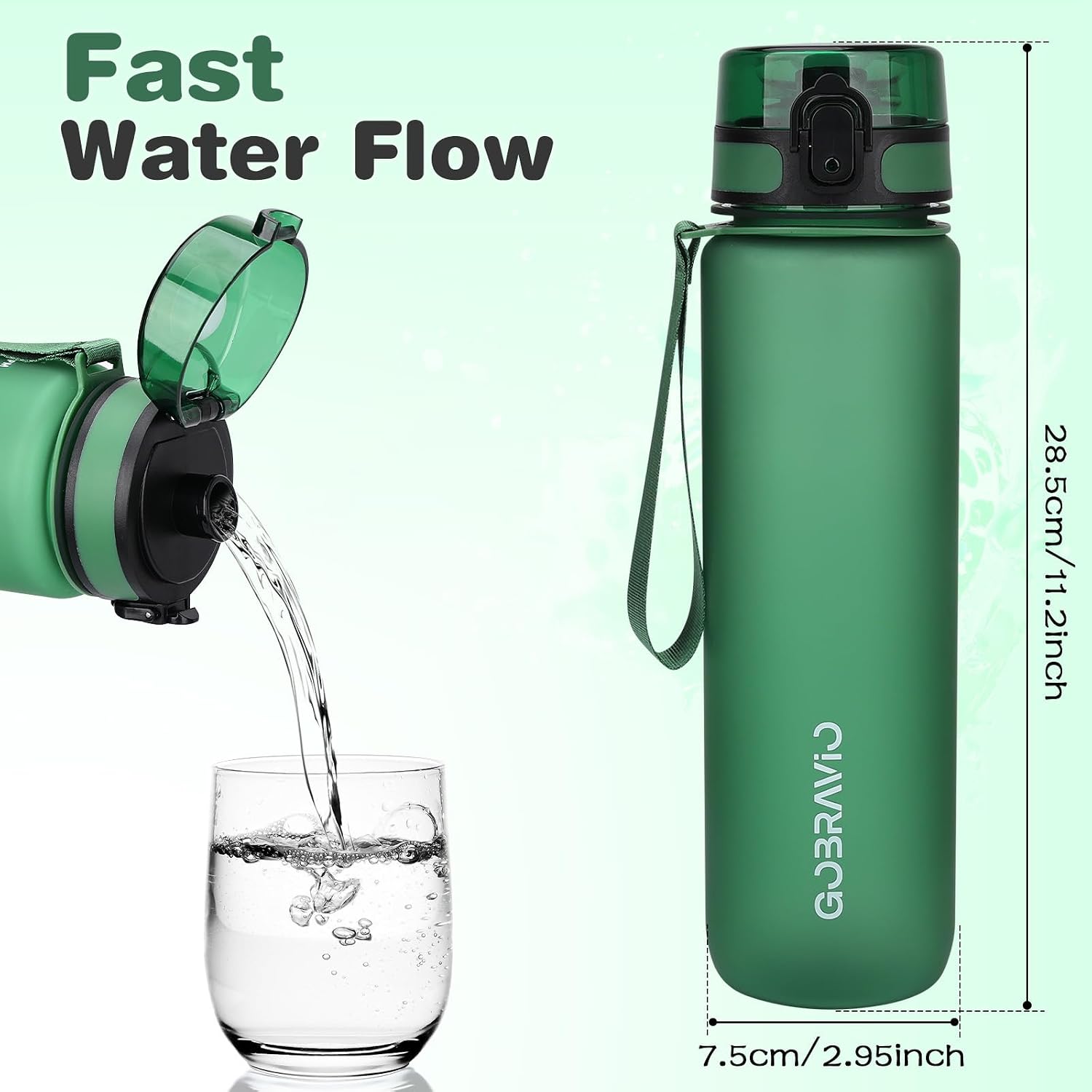 Detalle de Gobravio 1L BPA free sports bottle