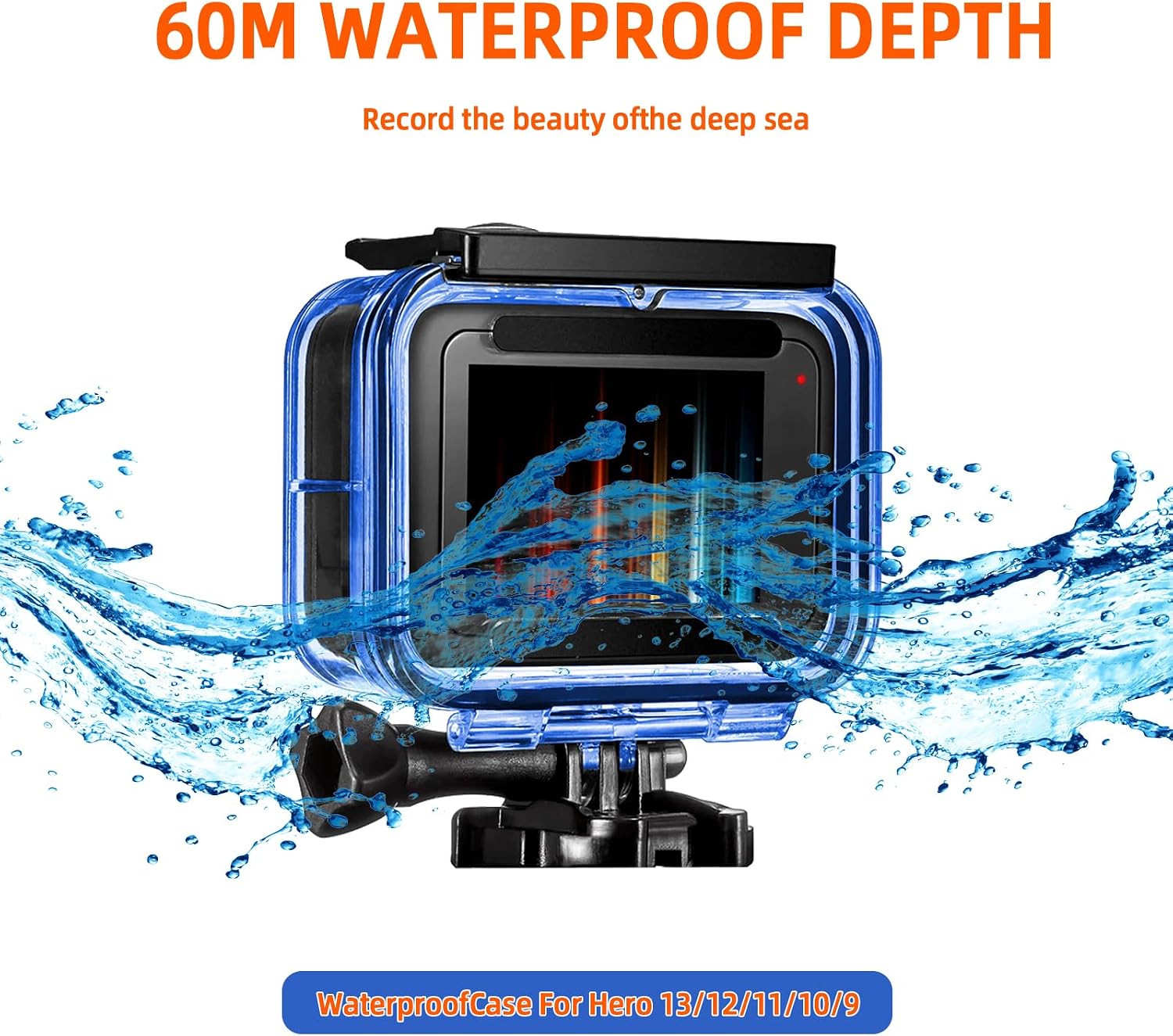 Thumbnail 4 de Waterproof Case with Dive Filters for GoPro Hero 13/12/11/10/9 Black — 60m/197ft Underwater Housing with Red & Magenta Filters