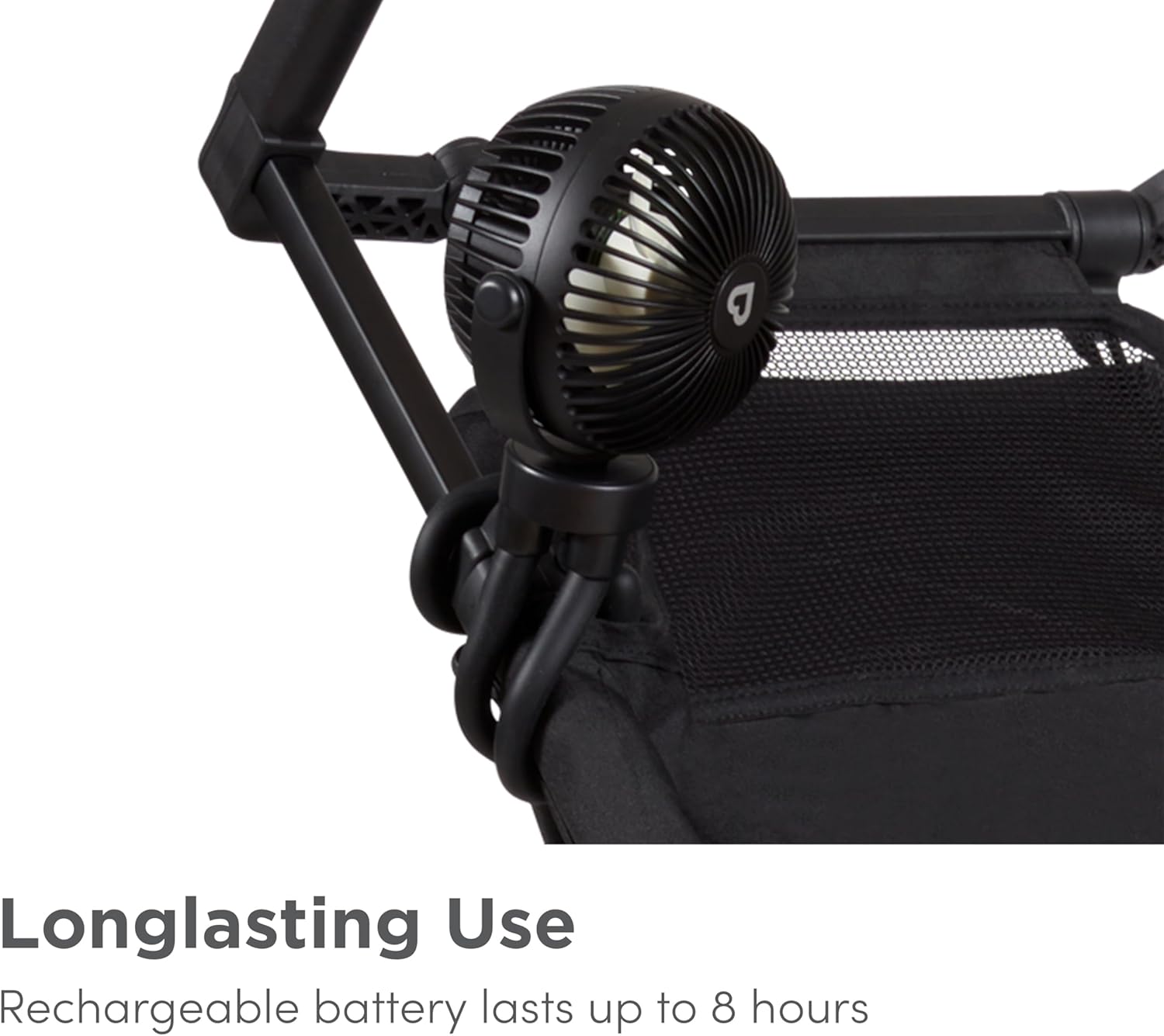 Detalle de Munchkin Pram Fan: 360° Mini Portable Stroller Fan with 4 Speeds and LED Lights