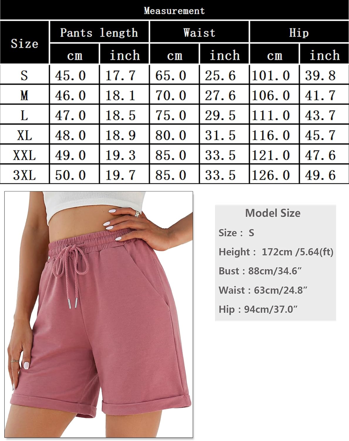 Thumbnail 6 de Litherday Short Sport Femme : bermuda de jogging court en coton avec poches