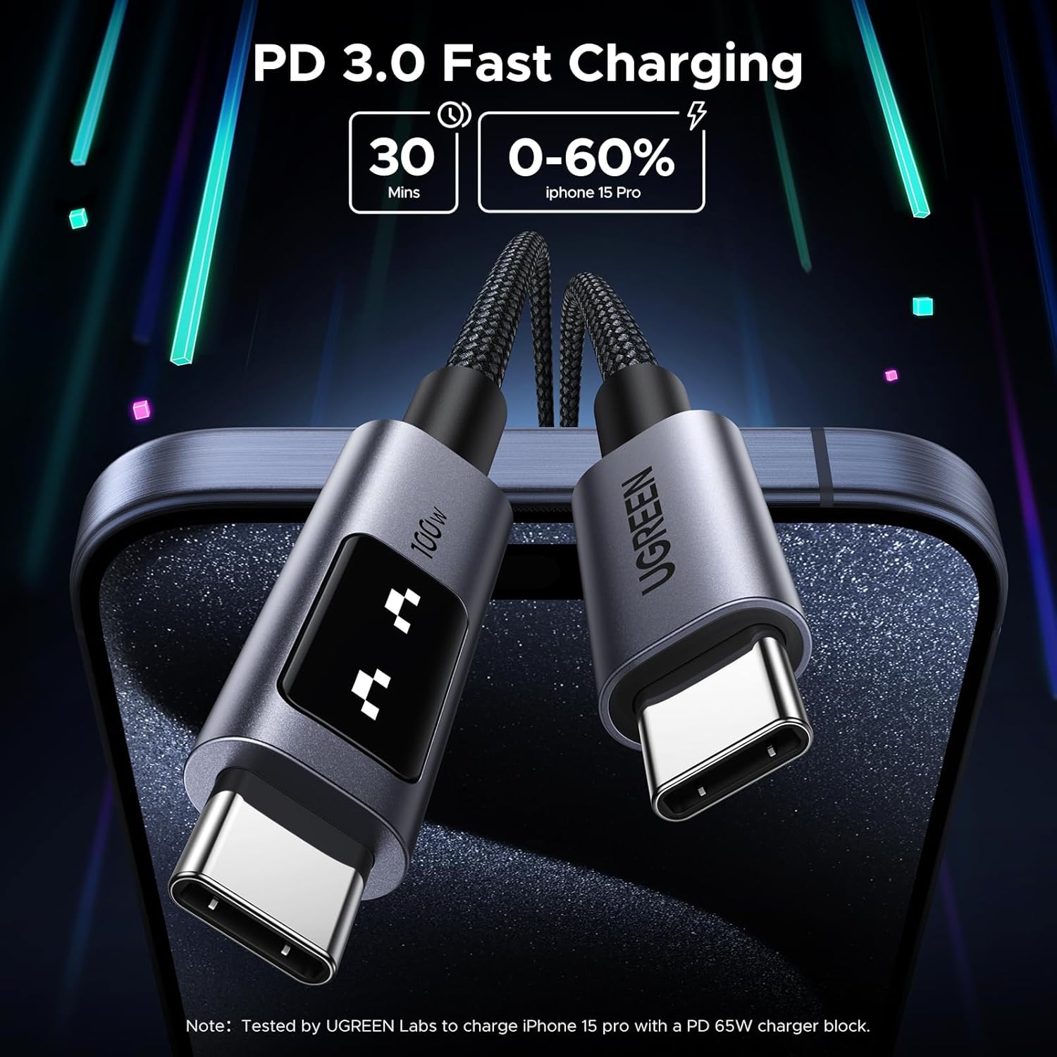 Thumbnail 2 de UGREEN Uno 100W USB‑C to USB‑C Cable 1m