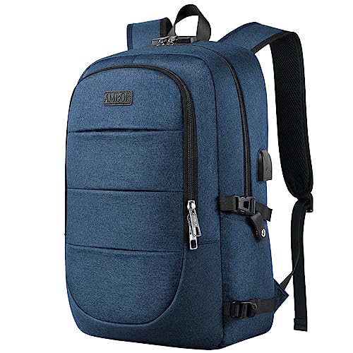 Detalle de AMBOR Sac à dos pour ordinateur portable 17,3 pouces, antivol avec port USB