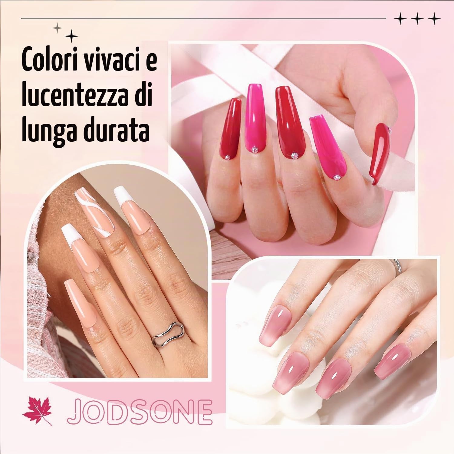 Detalle de JODSONE Set Smalto 12 Pezzi con Base e Top Coat – asciugatura rapida, finitura professionale