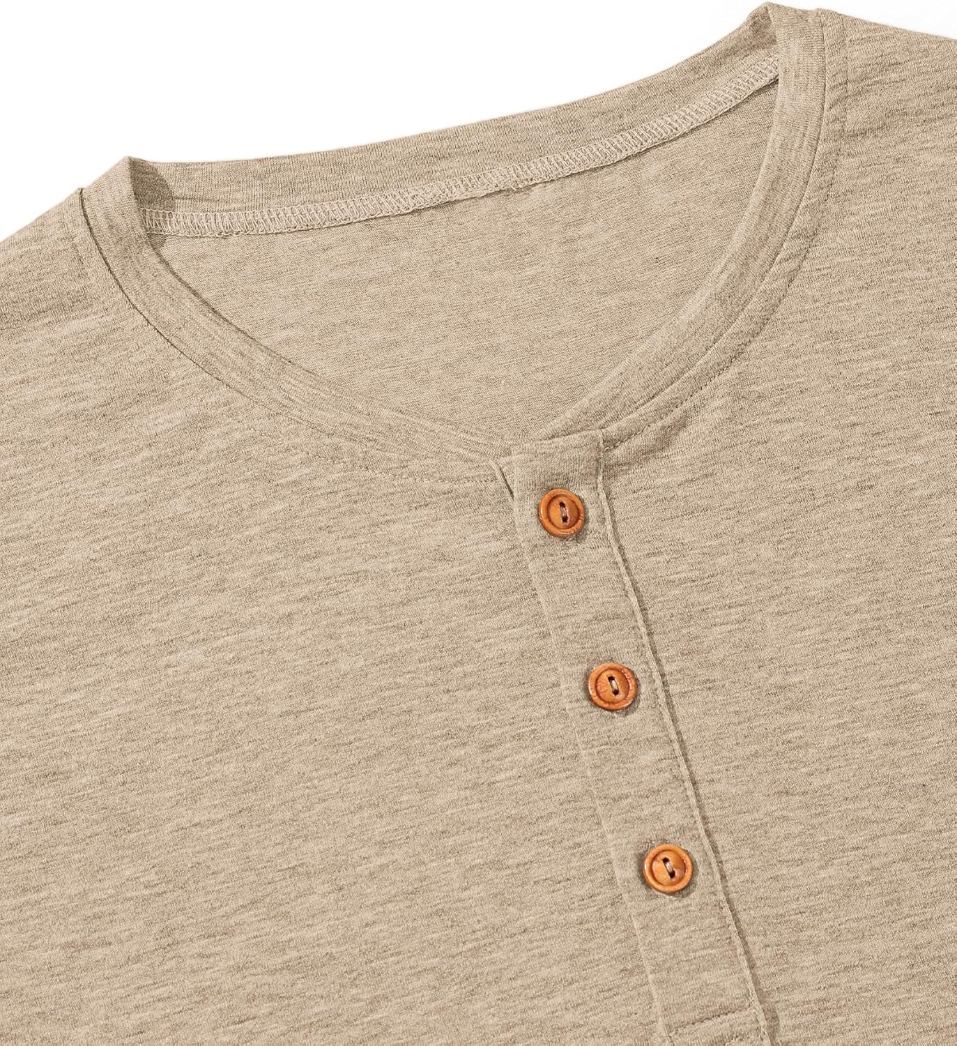 Thumbnail 5 de TARAINYA Henley Shirt Herren – Baumwolle Kurzarm mit 3-Knopf-Leiste (M–4XL)