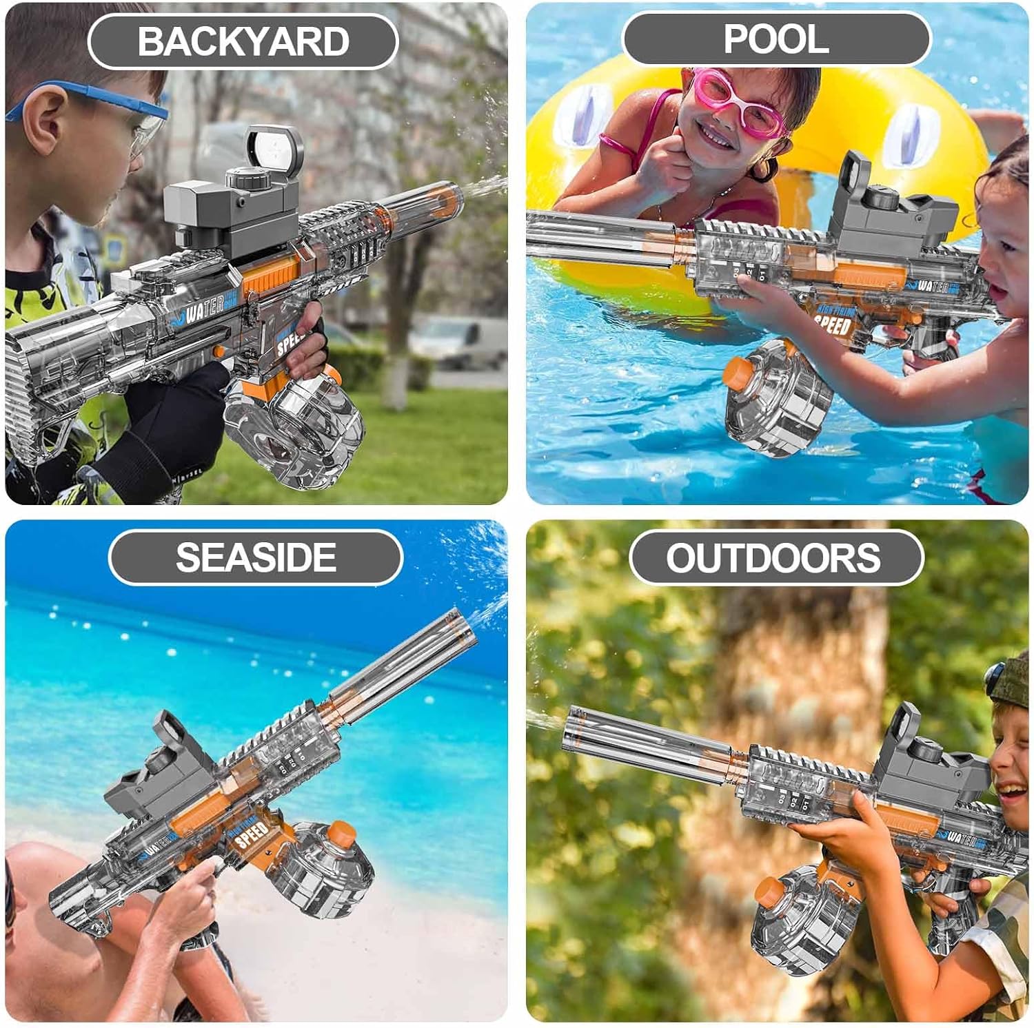 Thumbnail 6 de New Electric Water Gun for Adults and Kids with LED Lights — Ultra-Long Range, Large Capacity