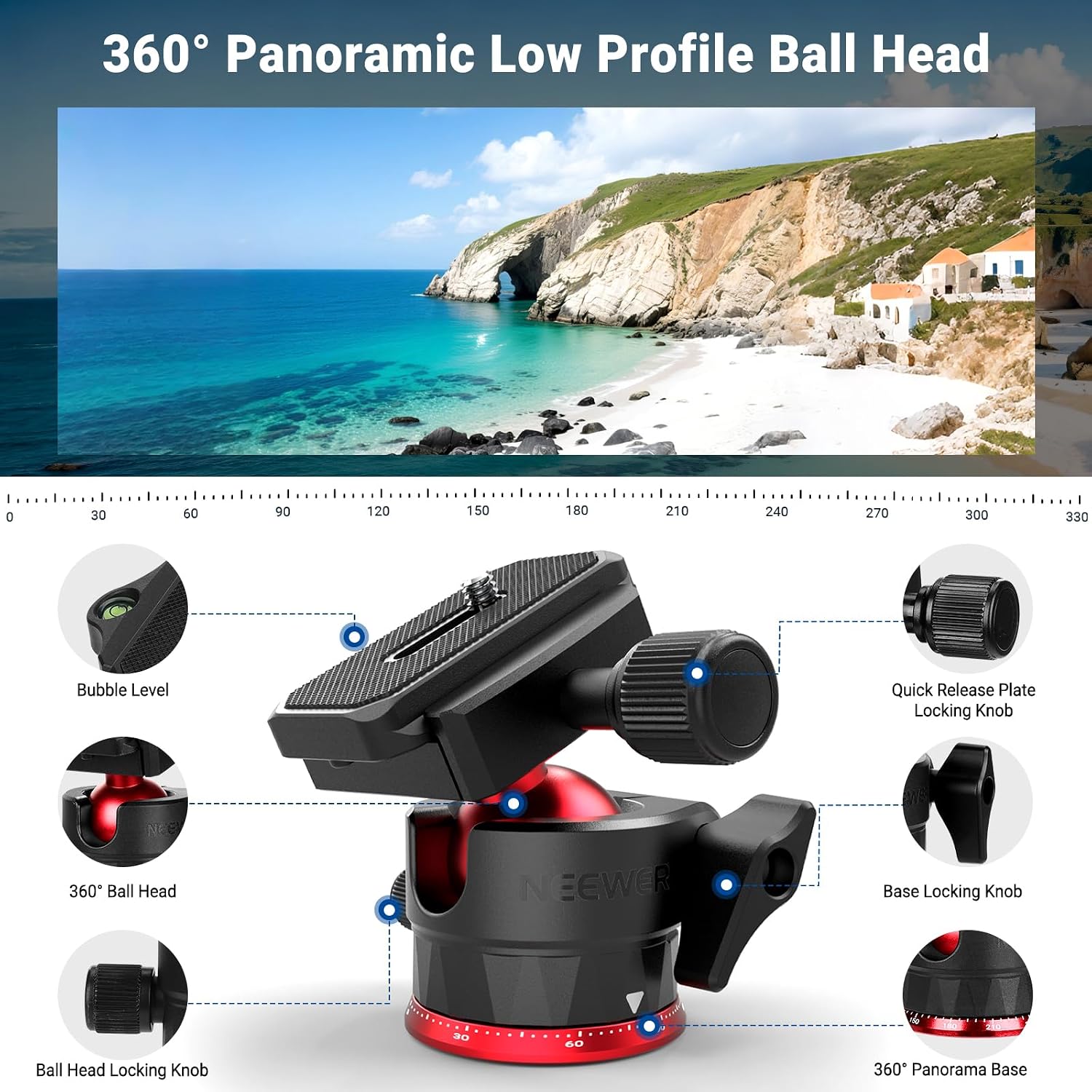 Thumbnail 4 de NEEWER TP14B 72" Travel Tripod — 13.2 lb load