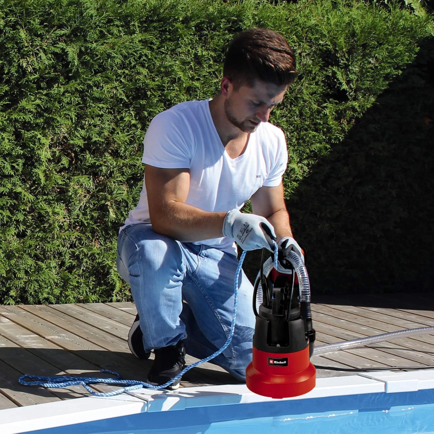 Thumbnail 1 de Einhell GC-SP 3580 LL: Pompa immersione acque chiare fondo piatto, 350 W, portata 8000 L/h