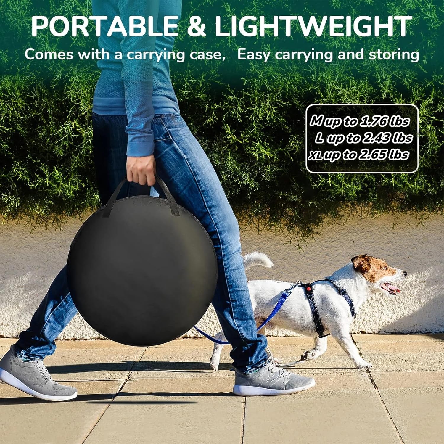 Thumbnail 1 de Floving Portable Doghouse Pet Fence & Playpen Tent, Foldable 70x55x45cm (Blue) with Carry Bag