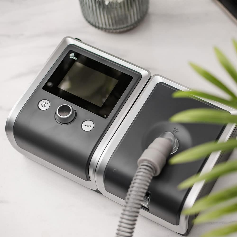 Detalle de BMC GII E-20A sleep ventilator (fully automatic) with full size nose mask set for quieter breathing during sleep
