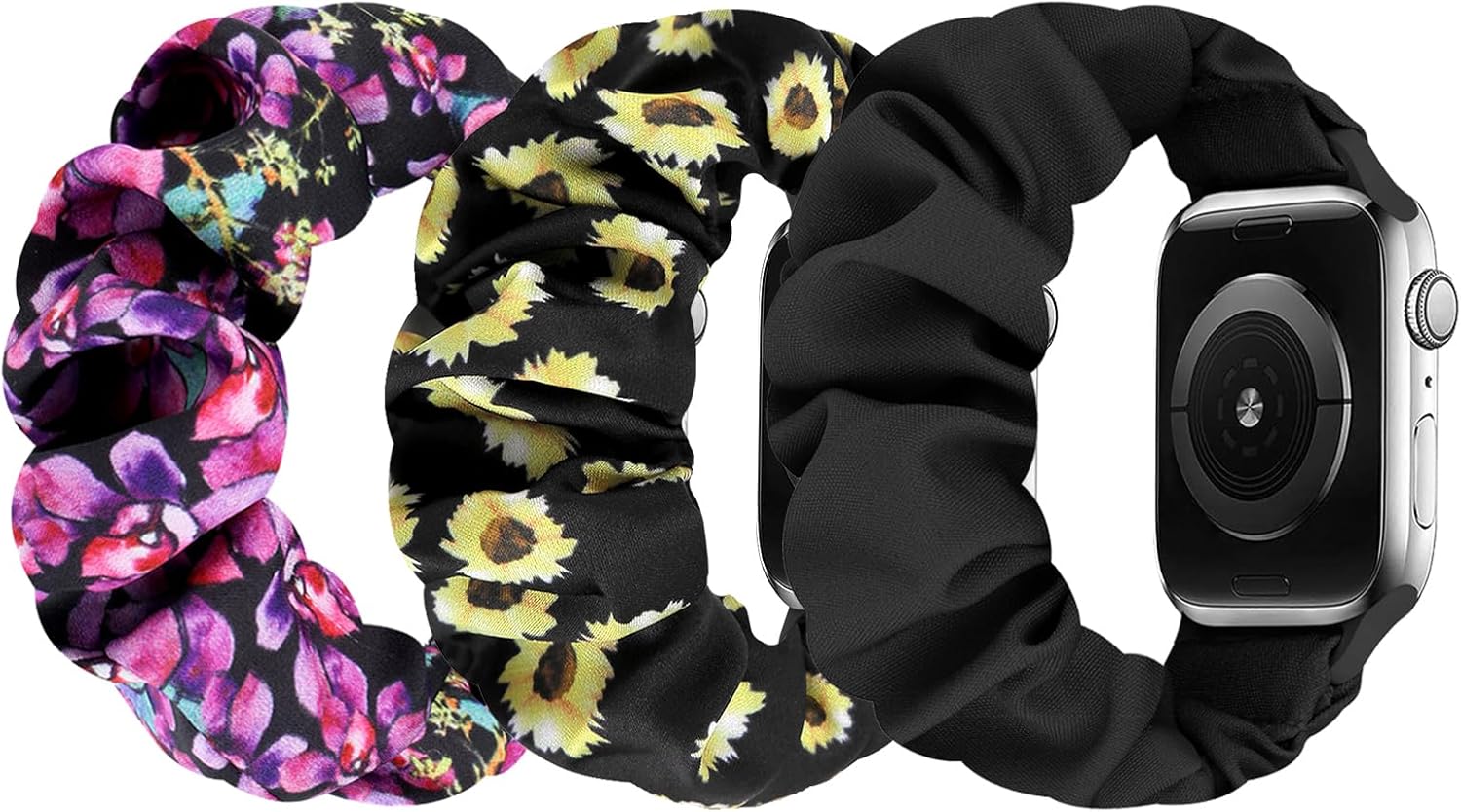 Thumbnail 6 de Ecogbd Elastic Scrunchie Strap for Apple Watch: Soft Nylon Fabric, 38–49mm, Size S & L