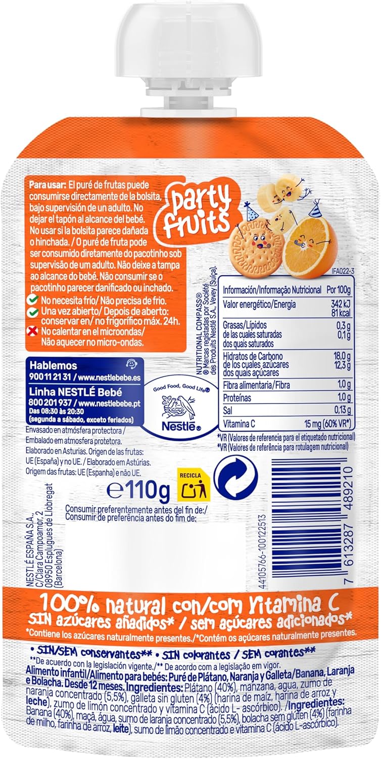 Thumbnail 2 de Nestlé Pure Party Fruits Pouch - Puré de Frutas para Niños 🍎