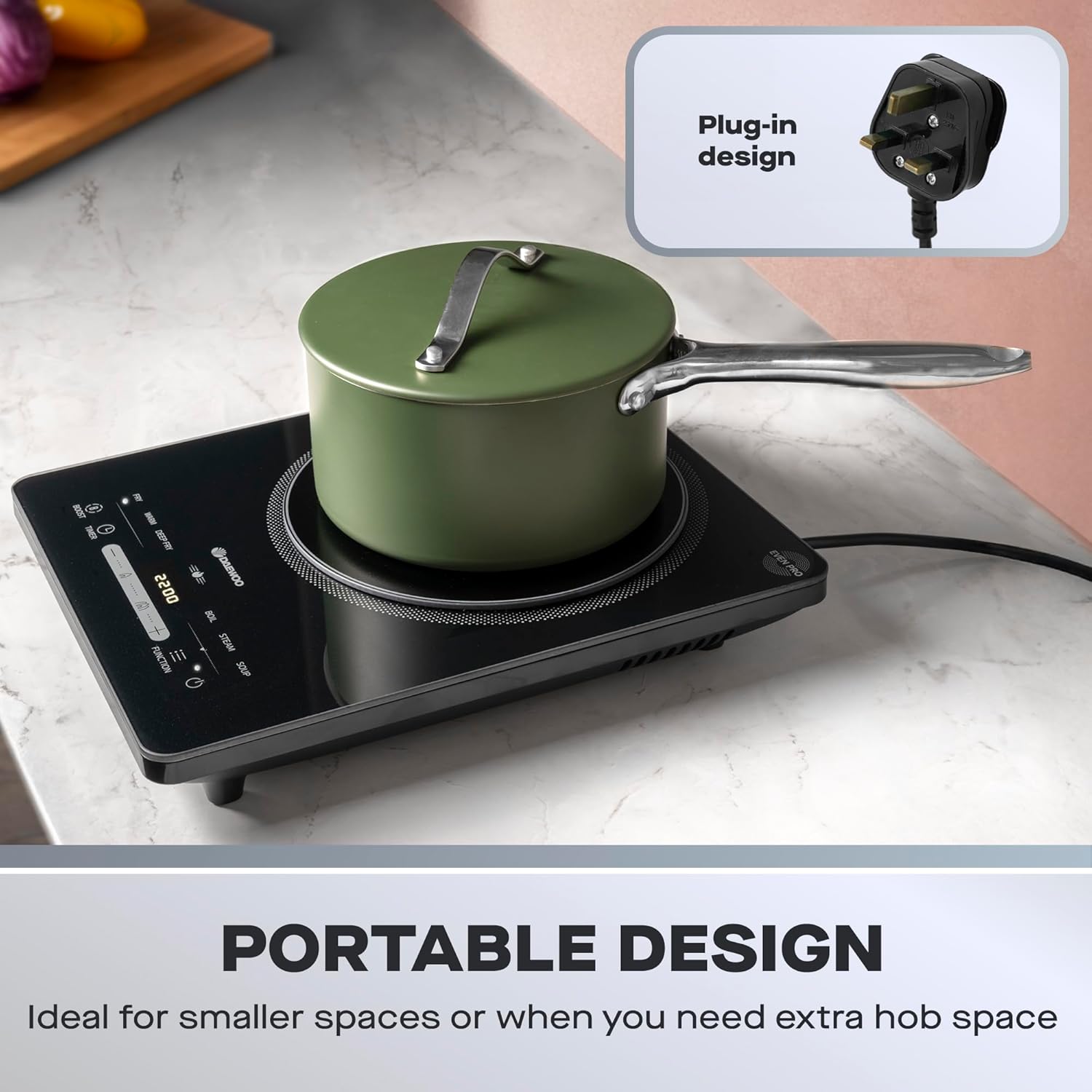 Thumbnail 4 de Daewoo 2200W Portable Single Induction Hob