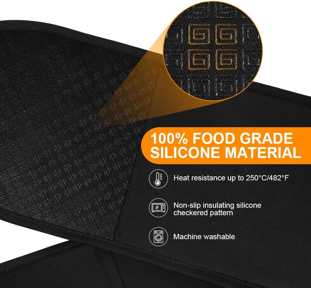 Detalle de AUAUY Double Oven Gloves 250°C heat-resistant