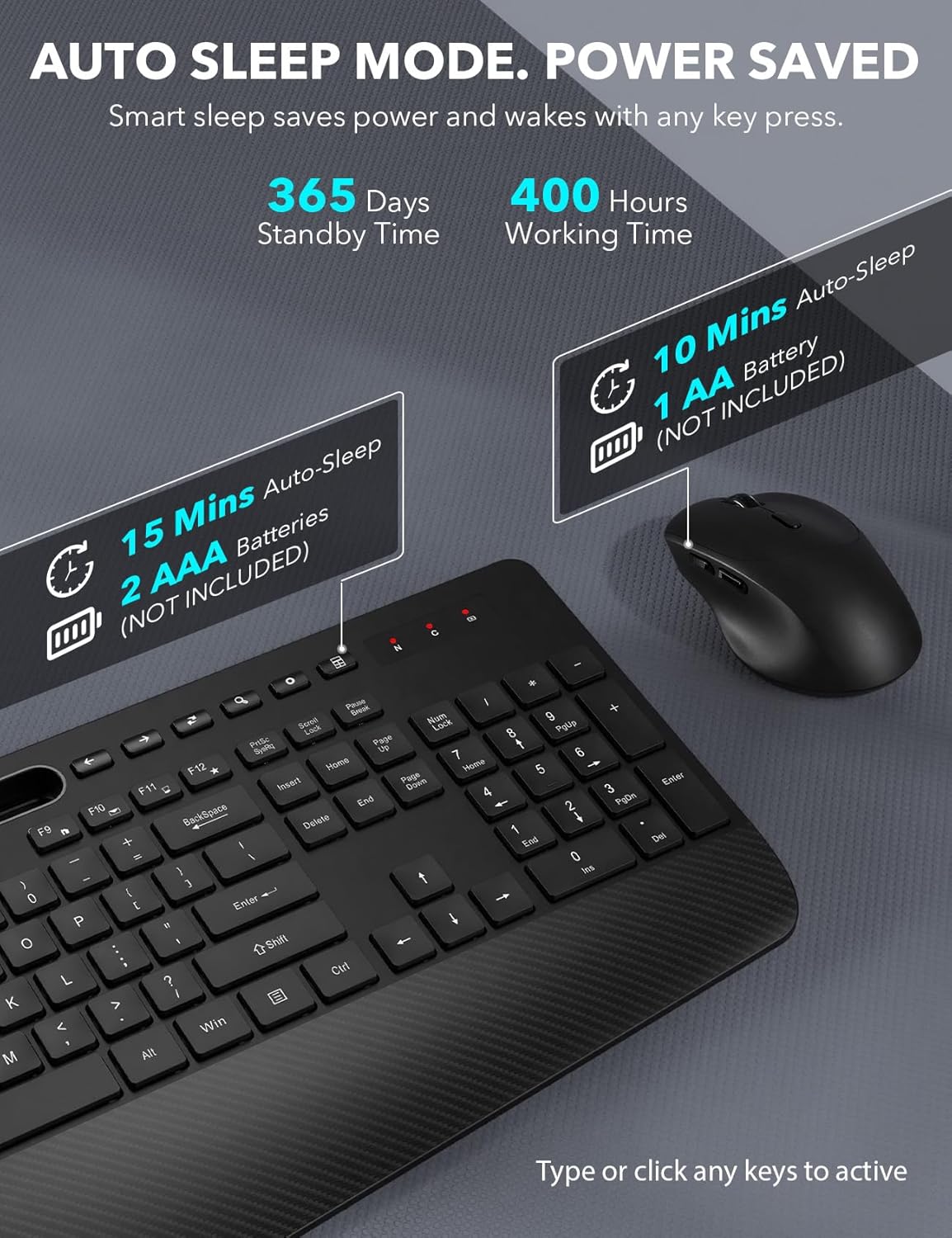 Thumbnail 4 de Trueque Wireless Keyboard Mouse Combo 2.4GHz